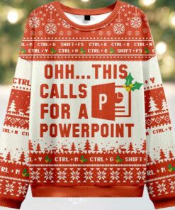 2025 Ohh This Calls for a Powerpoint Ugly Christmas Sweater