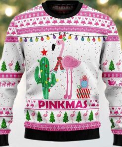 2025 Pinkmas Flamingo Christmas Ugly Sweater