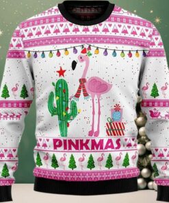 2025 Pinkmas Flamingo Christmas Ugly Sweater