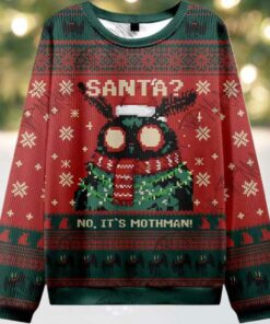 2025 Santa No It’s Mothman Ugly Christmas Sweater