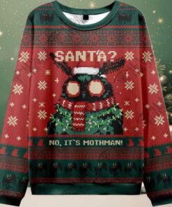 2025 Santa No It’s Mothman Ugly Christmas Sweater