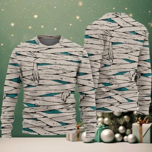 2025 Scary Mummy Halloween Costume Ugly Sweater