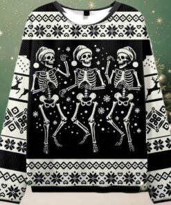 2025 Skeleton Dance Ugly Christmas Sweater