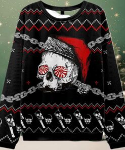 2025 Skulls And Chains Ugly Christmas Sweater