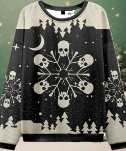2025 Snowflake Skull Ugly Christmas Sweater