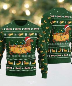 2025 Taco Dachshund Ugly Christmas Sweater