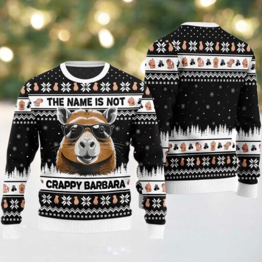 2025 The Name Is Not Capybara Ugly Christmas Sweater