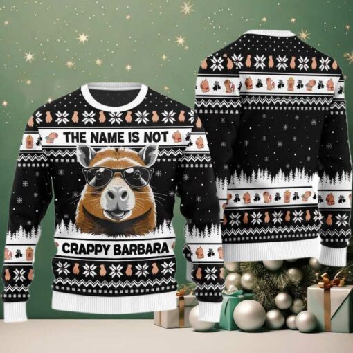2025 The Name Is Not Capybara Ugly Christmas Sweater