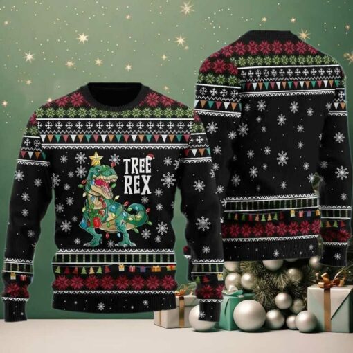 2025 Tree Rex Ugly Christmas Sweater