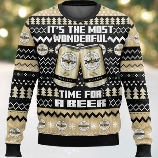 2025 Warsteiner Its The Most Wonderful Time For A Beer Christmas Ugly Sweater