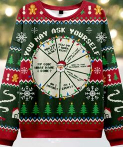2025 You May Ask Yourself Ugly Christmas Sweater