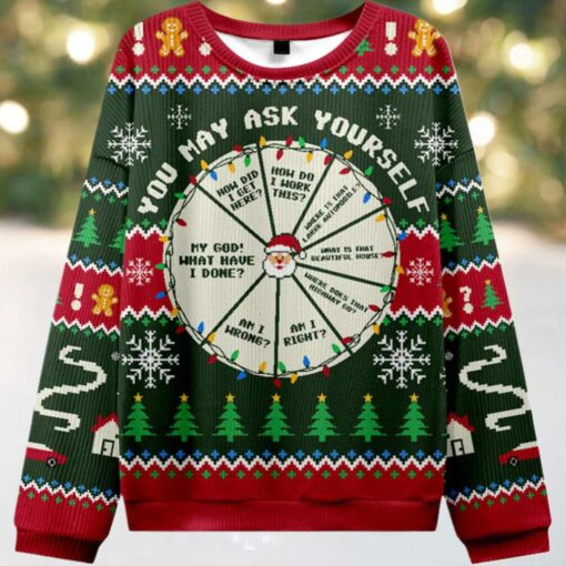 2025 You May Ask Yourself Ugly Christmas Sweater