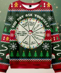 2025 You May Ask Yourself Ugly Christmas Sweater