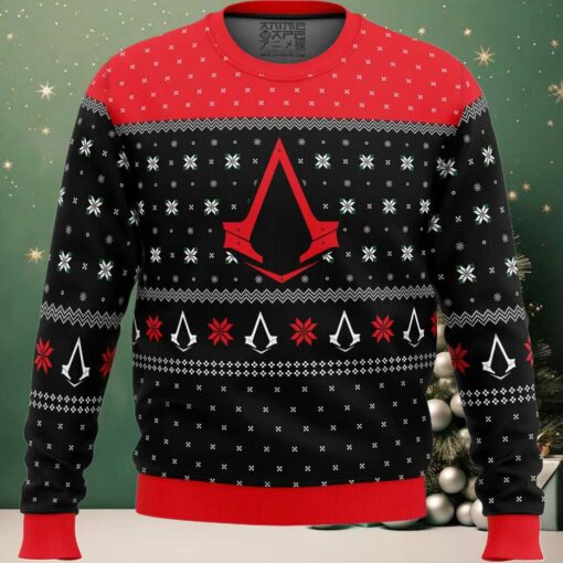 Assassins Creed Assassin Insignia Symbol Ugly Christmas Sweater