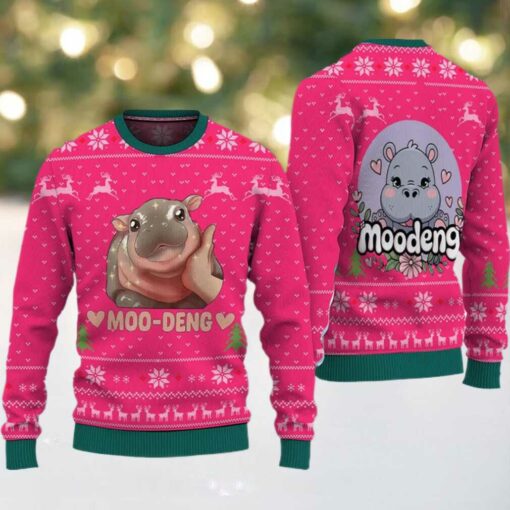 Baby Hippo Moo Deng Ugly Sweater