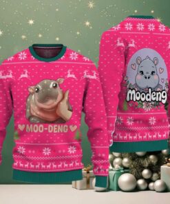 Baby Hippo Moo Deng Ugly Sweater