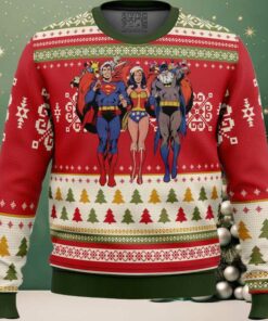 Batman superman Wonder woman Ugly Christmas Sweater