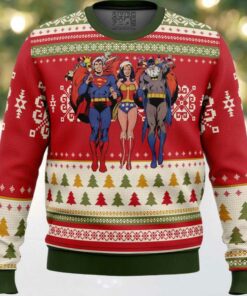 Batman superman Wonder woman Ugly Christmas Sweater