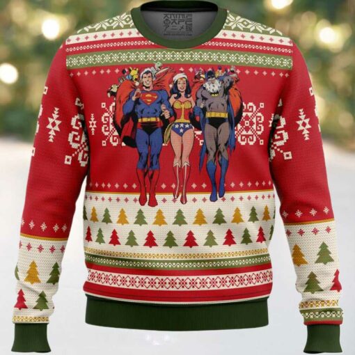 Batman superman Wonder woman Ugly Christmas Sweater