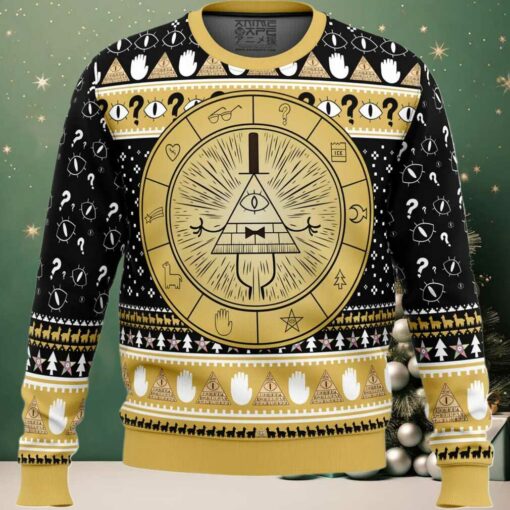 Bill Cipher Gravity Falls Ugly Christmas Sweater