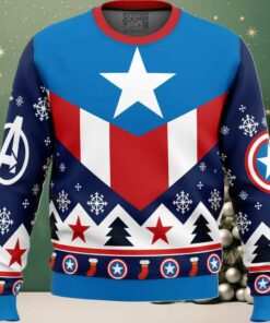 Captain America Ugly Christmas Sweater
