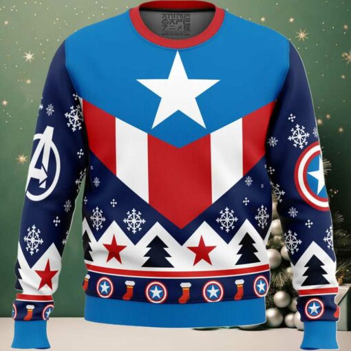 Captain America Ugly Christmas Sweater