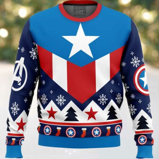 Captain America Ugly Christmas Sweater