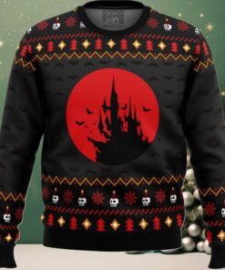 Castlevania Creepy Castle Ugly Christmas Sweater