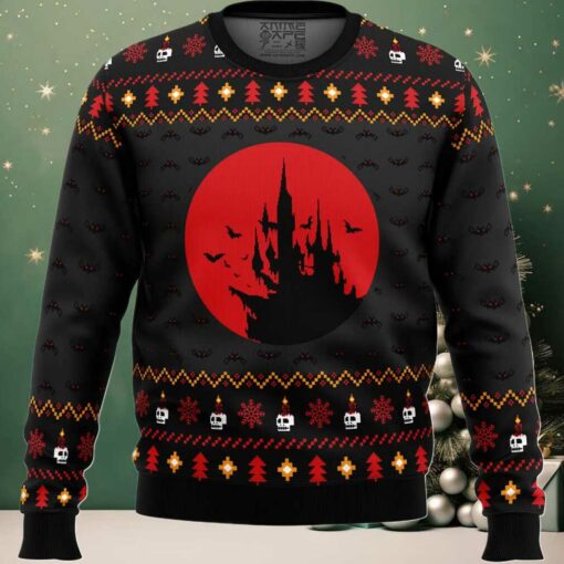 Castlevania Creepy Castle Ugly Christmas Sweater