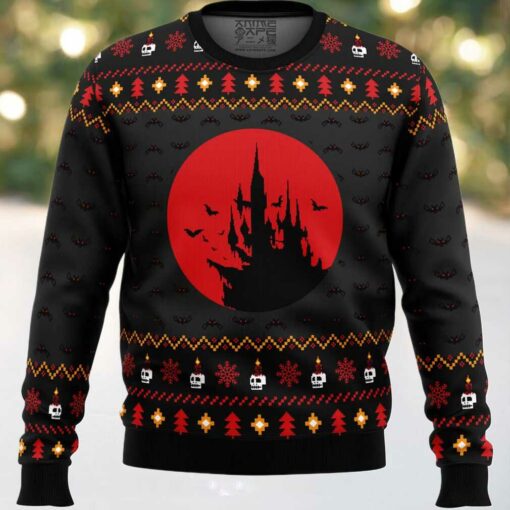 Castlevania Creepy Castle Ugly Christmas Sweater