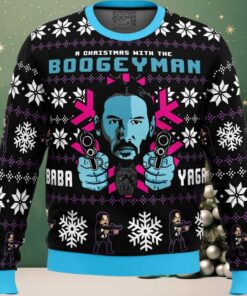 Christmas with the Boogeyman John Wick Ugly Christmas Sweater