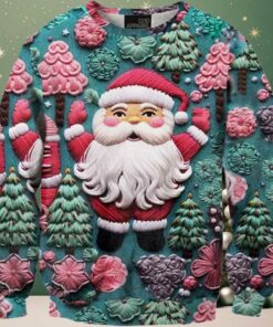 Cute Santa Claus Printed Christmas Ugly Sweater