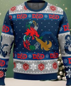 D 20 Dungeons & Dragons Ugly Christmas Sweater
