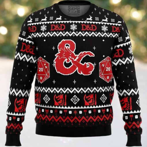 D&D Dungeons and Dragons Ugly Christmas Sweater