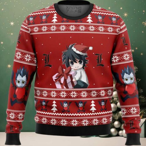 Death Note Chibi L Ugly Christmas Sweater