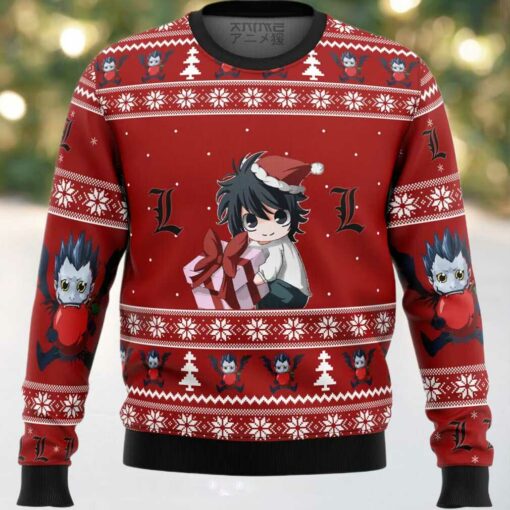 Death Note Chibi L Ugly Christmas Sweater