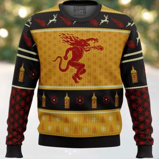 Fireball Cinnamon Whisky Ugly Christmas Sweater