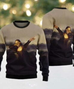 Funny Mona Lisa Ugly Sweater Christmas 2025