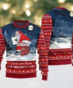 Guess Who On Naughty List Ugly Sweater Christmas 2025
