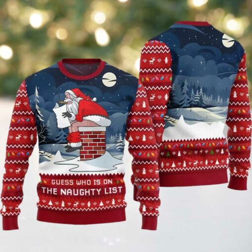 Guess Who On Naughty List Ugly Sweater Christmas 2025
