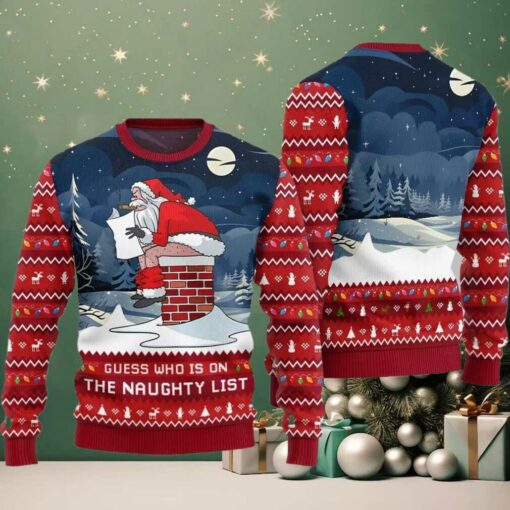 Guess Who On Naughty List Ugly Sweater Christmas 2025