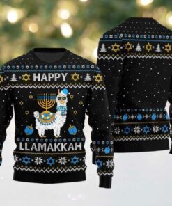 Happy Llamakkah Ugly Sweater Christmas 2025