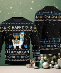 Happy Llamakkah Ugly Sweater Christmas 2025