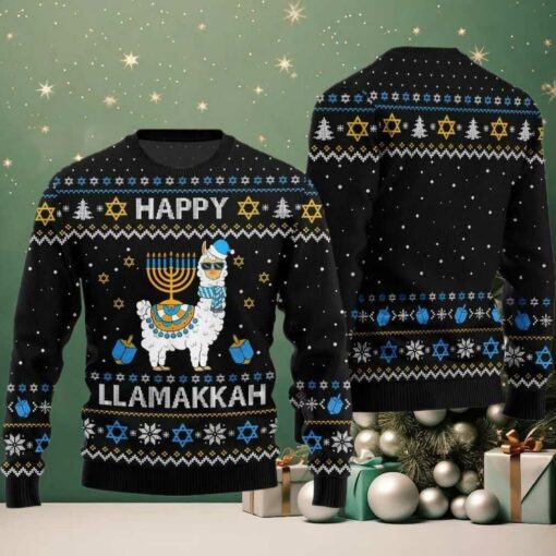 Happy Llamakkah Ugly Sweater Christmas 2025