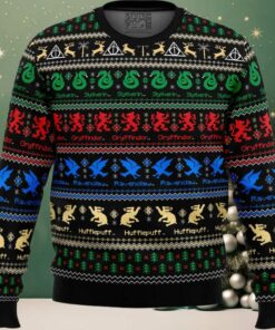 Harry Potter Hogwarts Houses Ugly Christmas Sweater