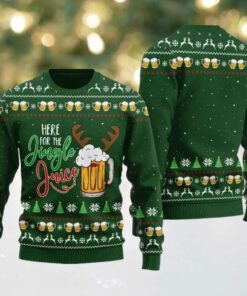 Here For The Jingle Juice Ugly Sweater Christmas 2025