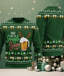 Here For The Jingle Juice Ugly Sweater Christmas 2025