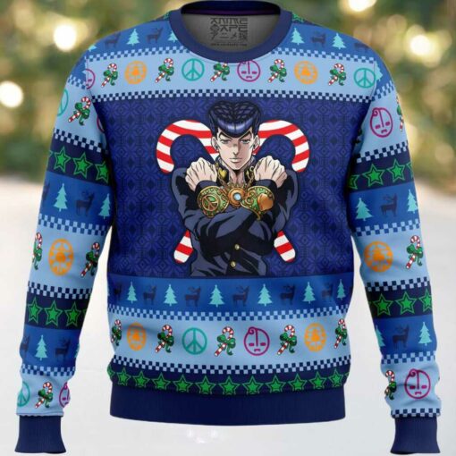 Josuke Higashikata Jojo’s Bizarre Adventure Ugly Christmas Sweater