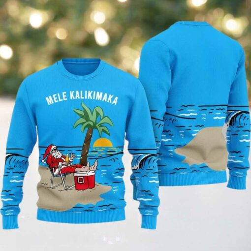 Mele Kalikimaka Hawaiian Ugly Sweater Christmas 2025