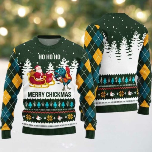 Merry Chickmas Santa Ugly Sweater Christmas 2025